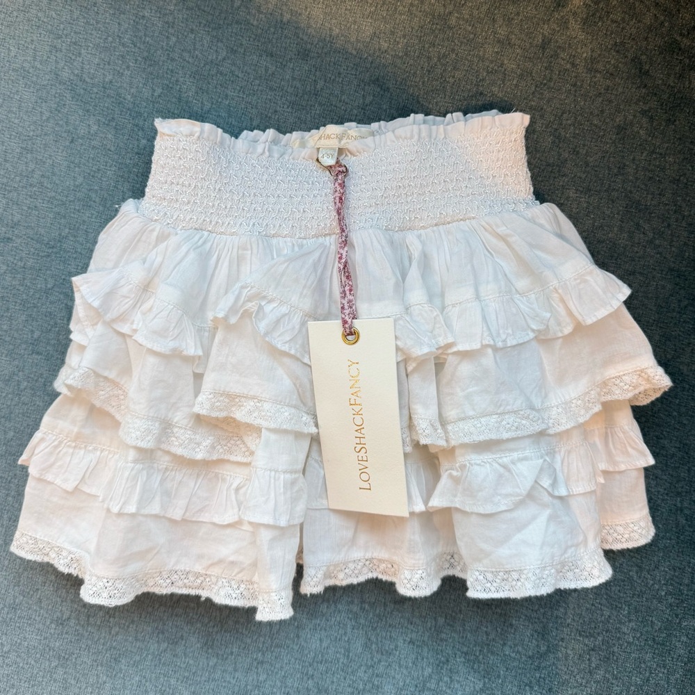 NWT Loveshackfancy Billie Mini Skirt